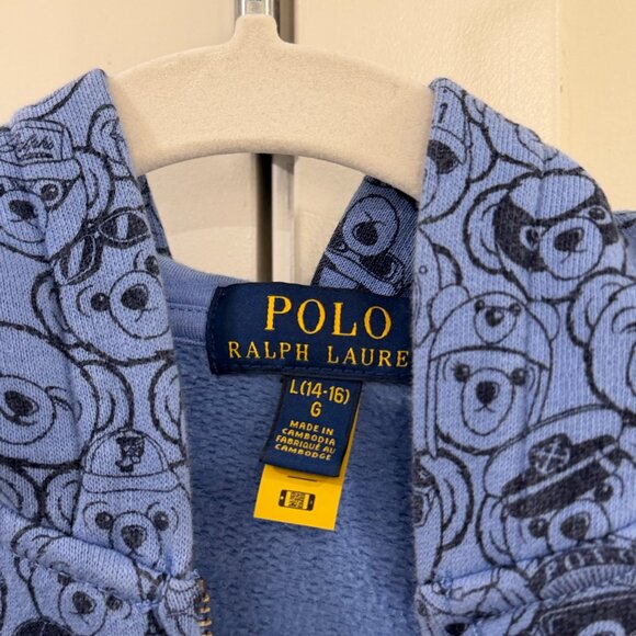 Polo Sweater bears in blue 14 - 16 - Picture 2 of 5